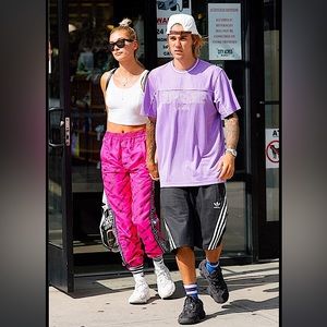 NWT Opening Ceremony logo track pants as seen on Hailey Baldwin Bieber